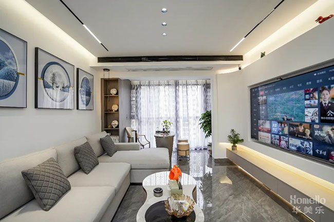 98㎡三居，簡約且巧妙的軟硬裝布局，美觀舒適又省錢